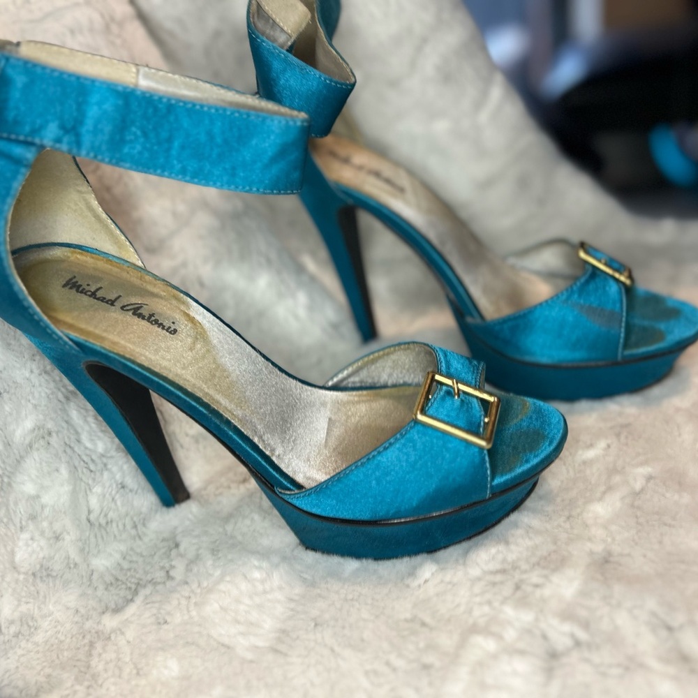 Michael Antonio Women's Blue High Heel Sandals